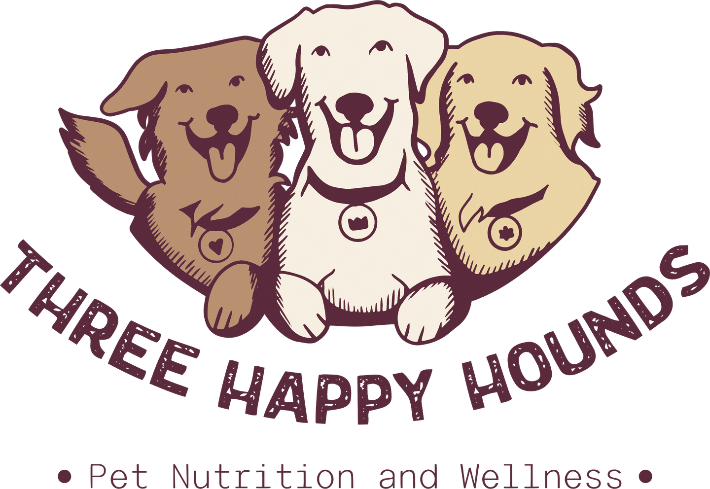 Three Happy Hounds Logo